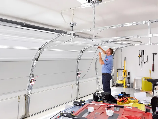 Garage door cable repair service by Hollywood Garage Door Repair in Hollywood